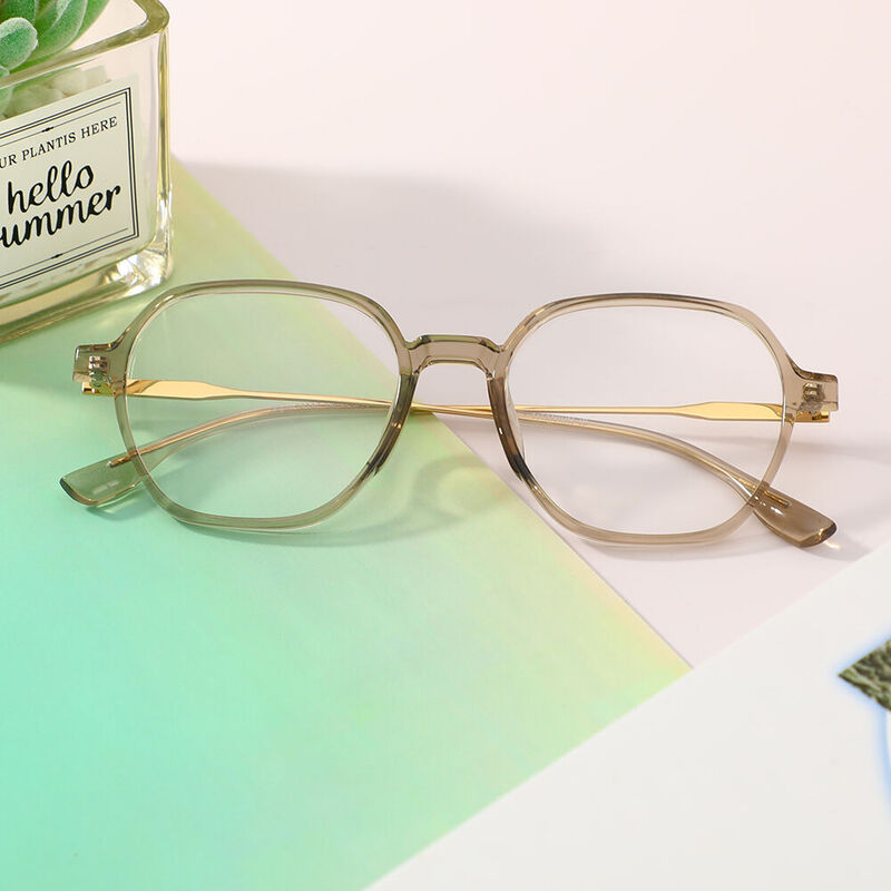 Virgil Geometric Brown Glasses