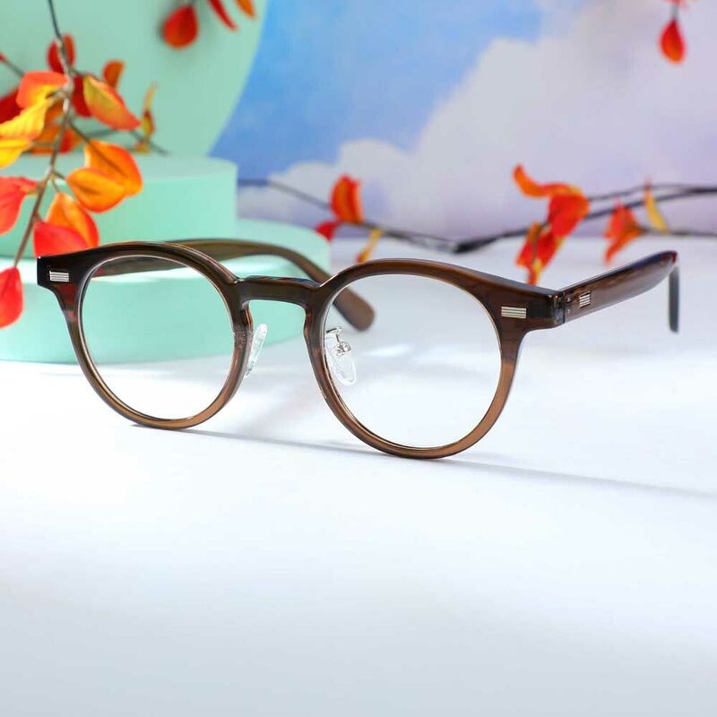 Regan Round Brown Glasses