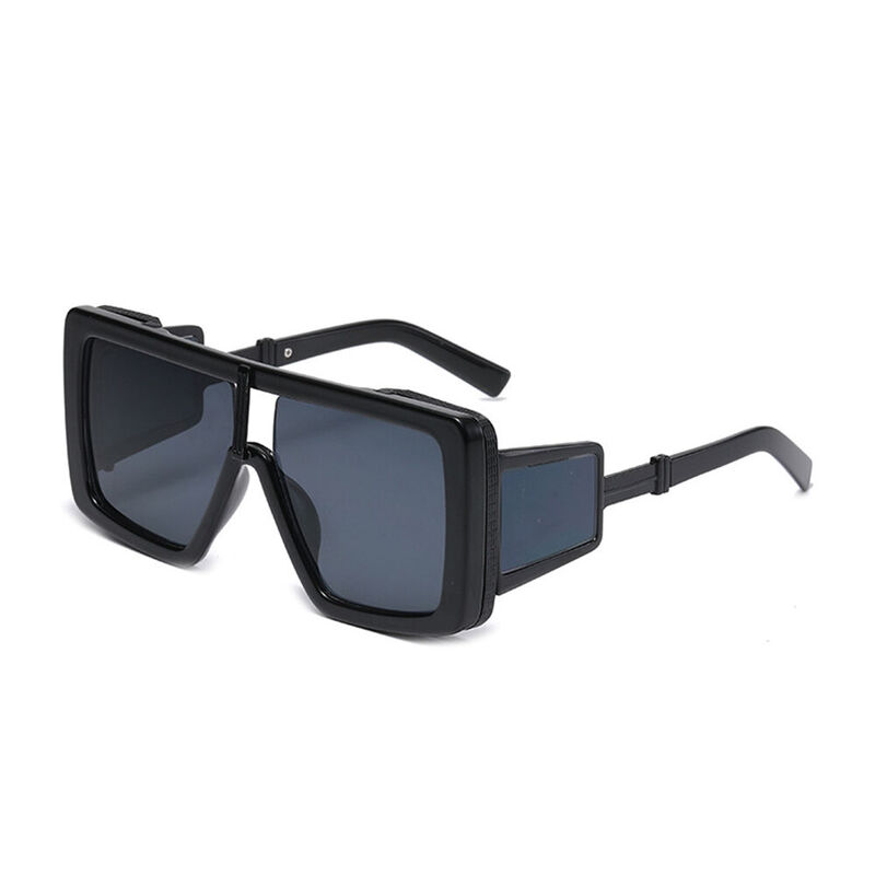 Ethel Square Black Sunglasses