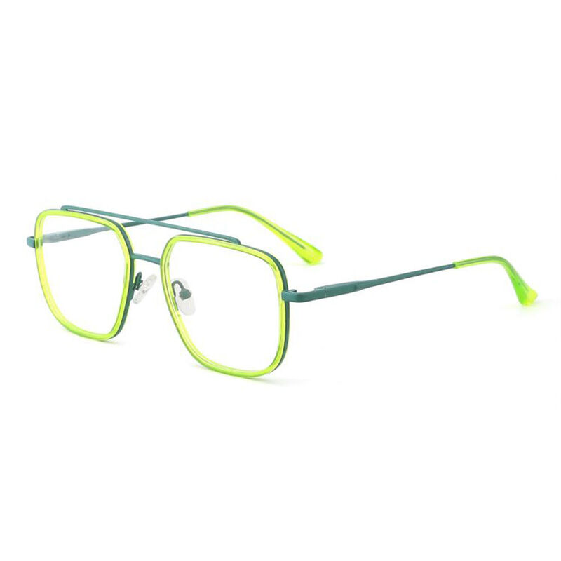 Galen Aviator Green Glasses