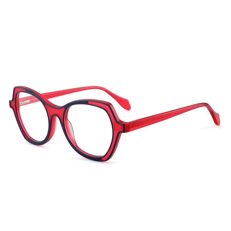 Doherty Cat Eye Red Glasses
