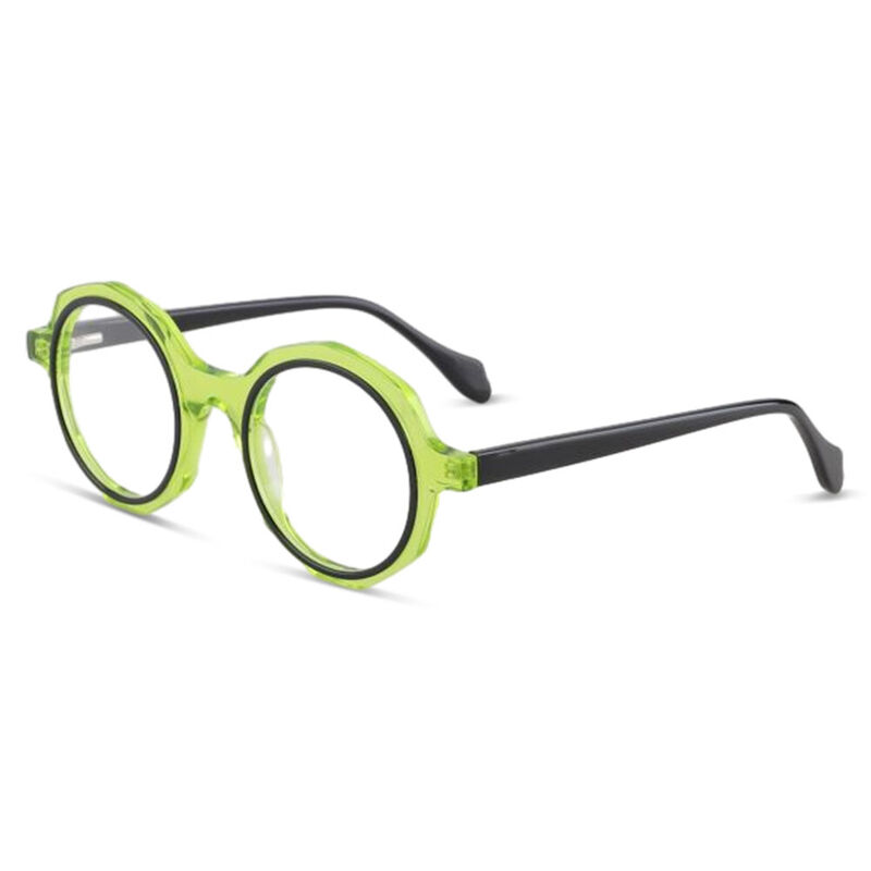Quiller Round Green Glasses