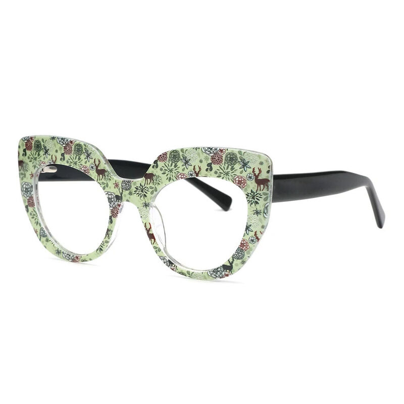 Frasei Cat Eye Light Green Glasses