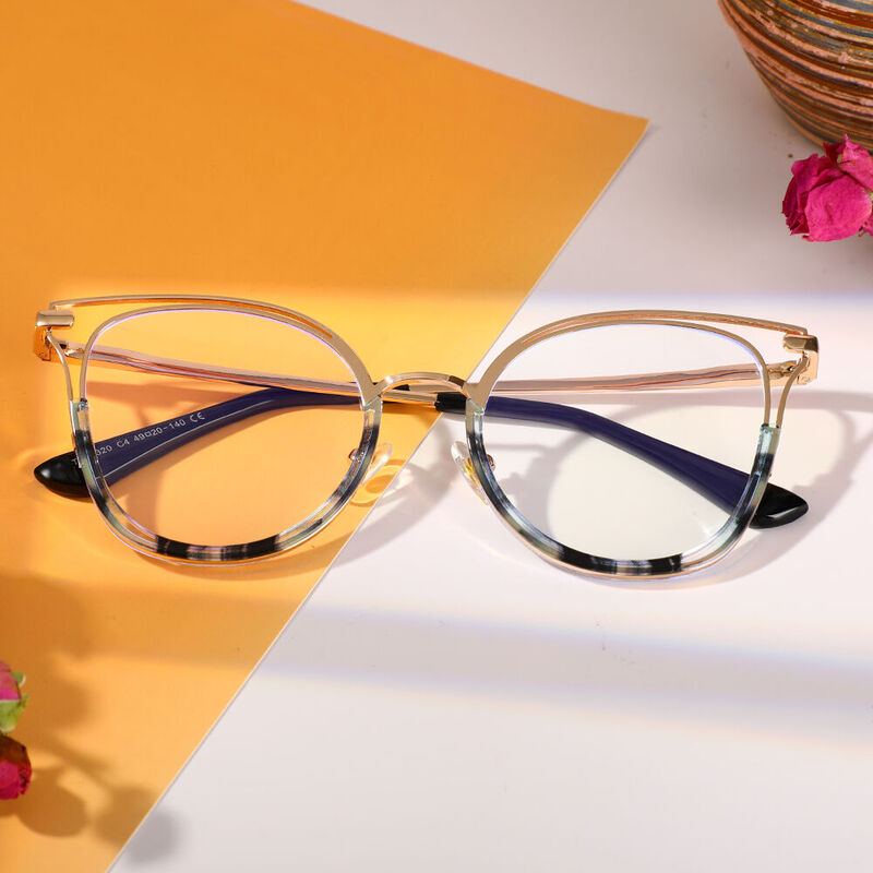 Helin Cat Eye Blue Glasses