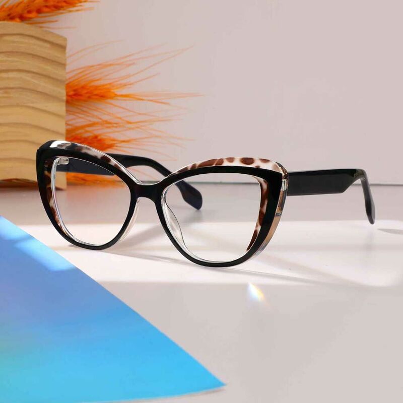 Rockefelle Cat Eye Black Glasses