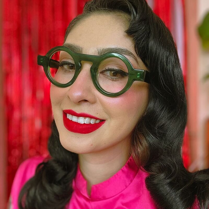 Jesso Runde Grüne Brille