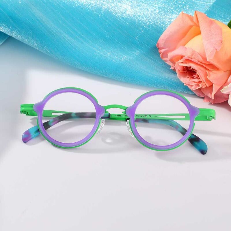 DuBois Square Purple Glasses