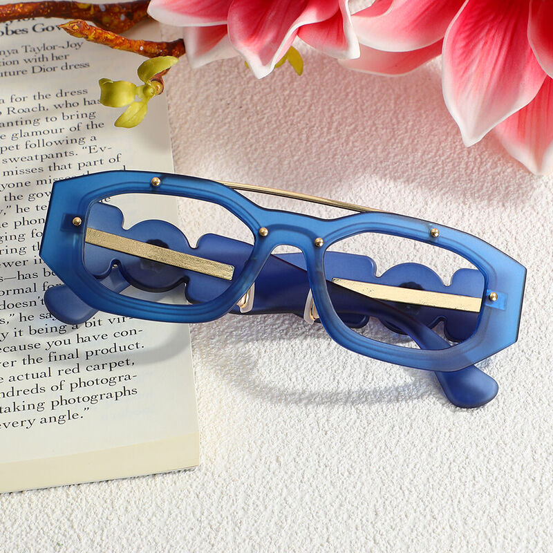 Norah Aviator Blue Glasses