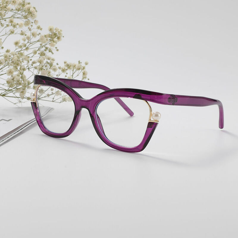 Halona Cat Eye Lila Brille