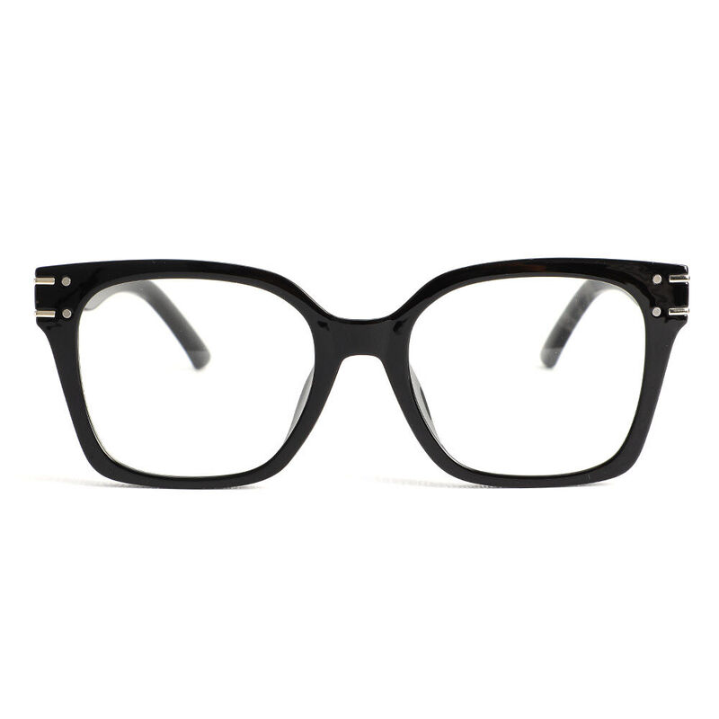 Sharon Square Black Glasses