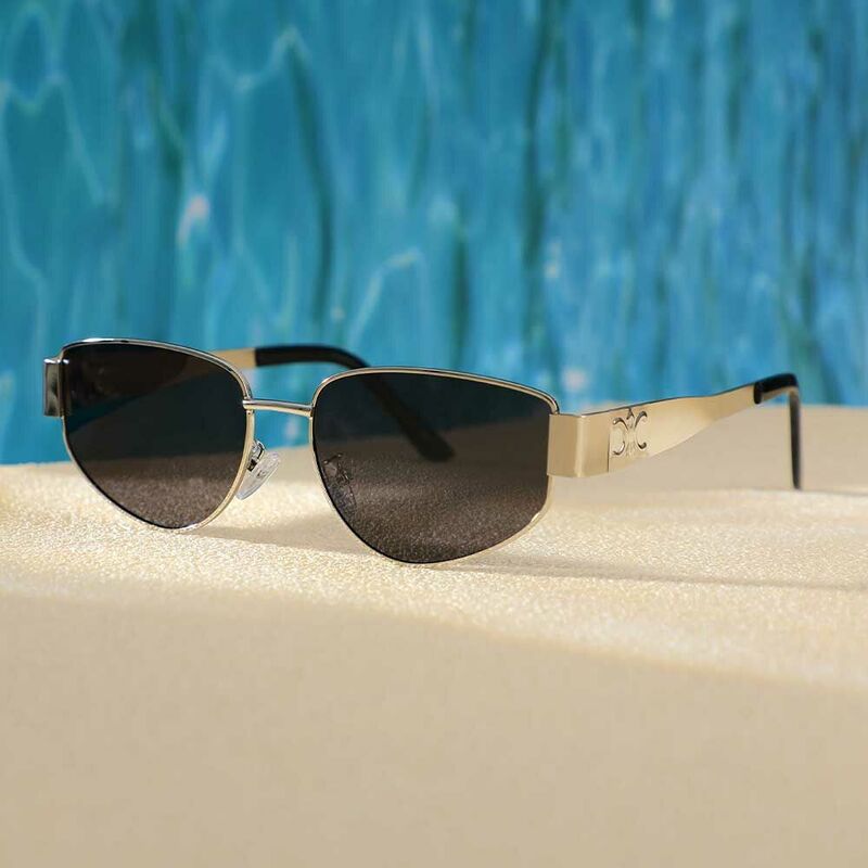 Gwendolyn Oval Silver Sunglasses