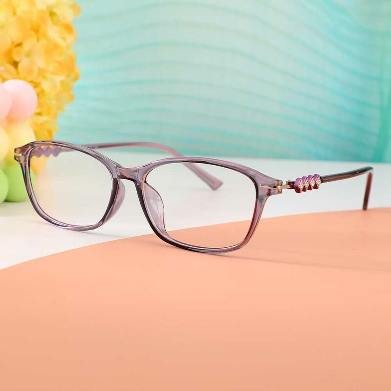 Celeste Rectangle Light Purple Glasses