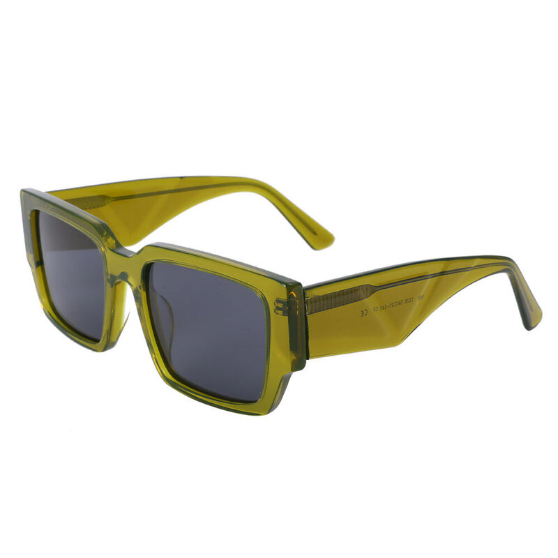 Hulda Square Green Sunglasses