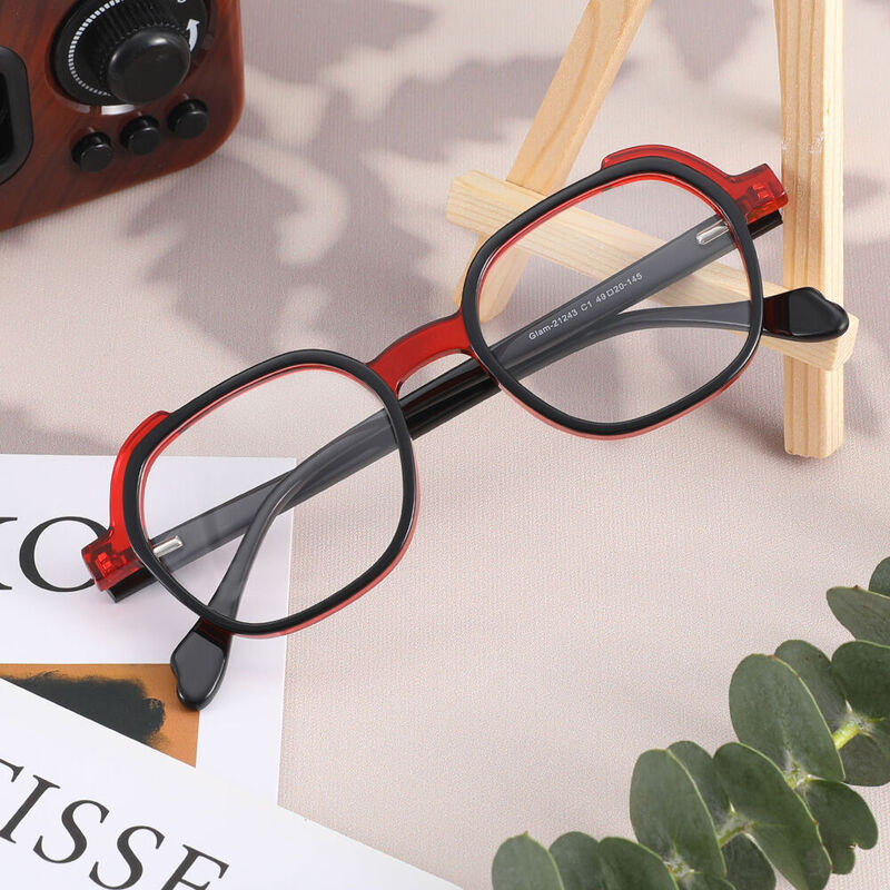 Attley Square Red Glasses