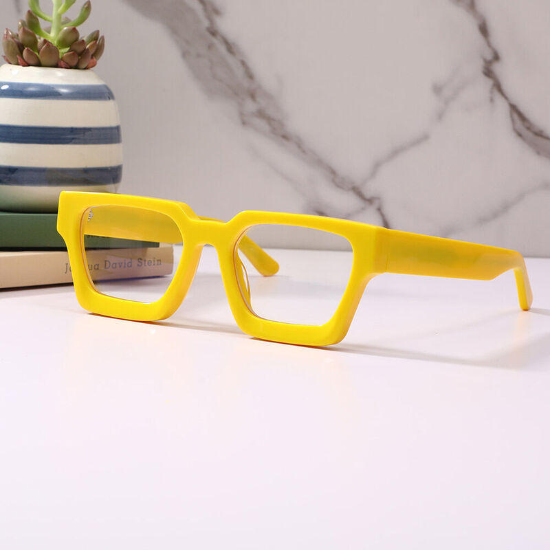 Petor Square Yellow Glasses