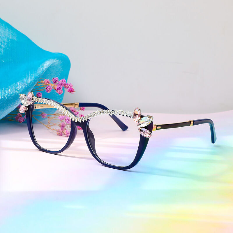 Augustus Cat Eye Blaue Brille