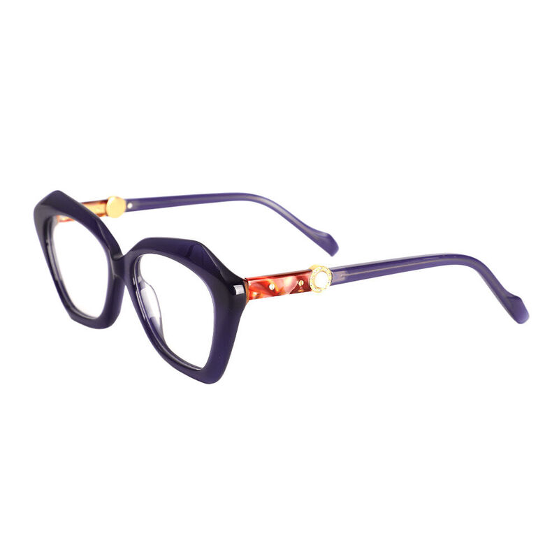 Elizabeth Cat Eye Blue Glasses