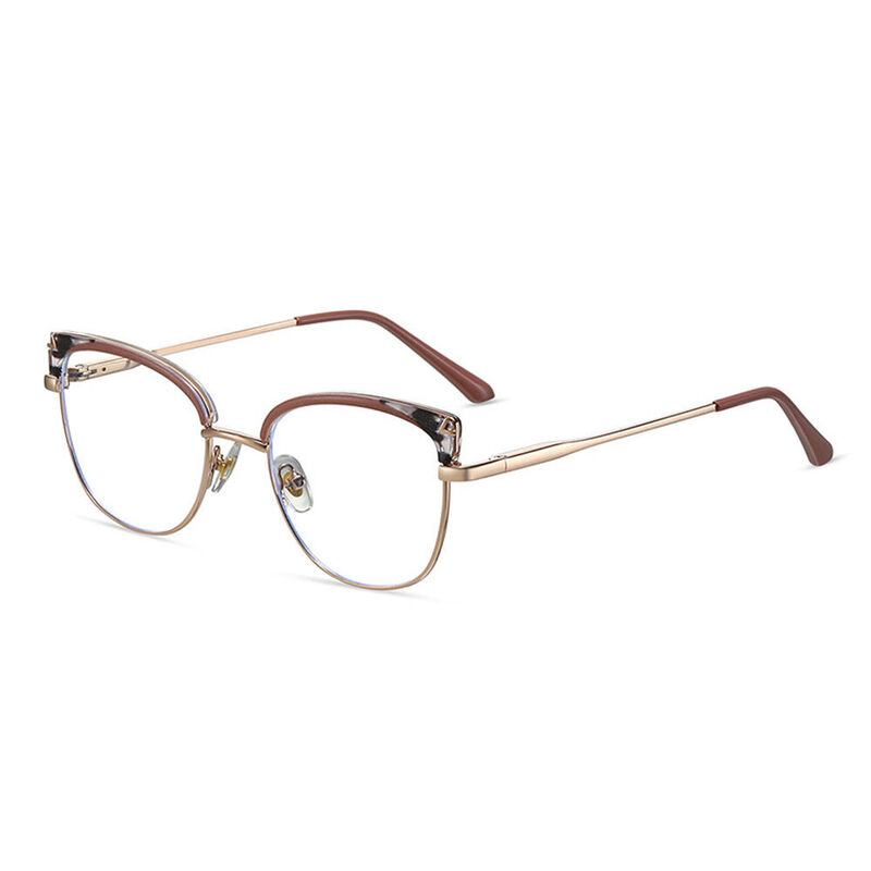 Patiencie Cat Eye Brown Glasses