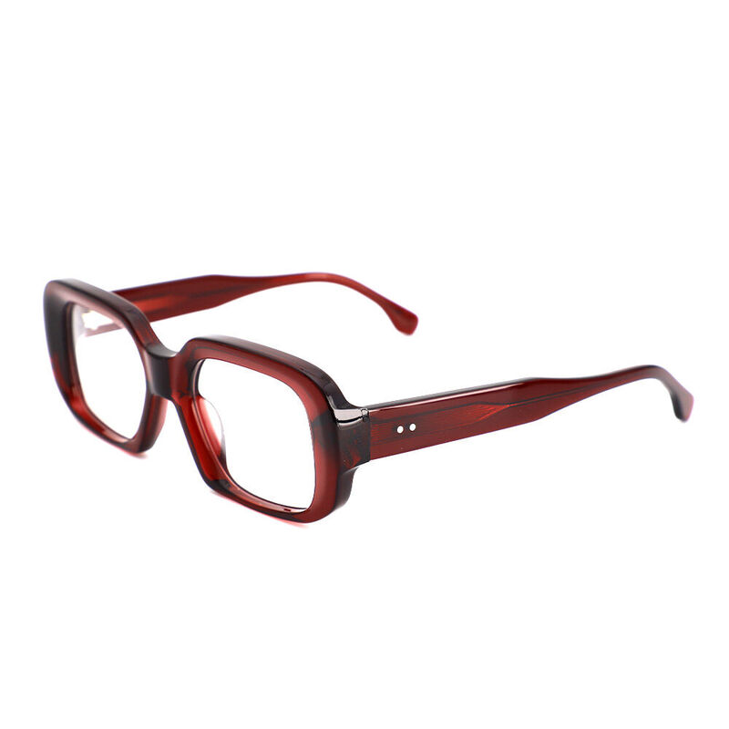 Gerald Rectangle Red Glasses