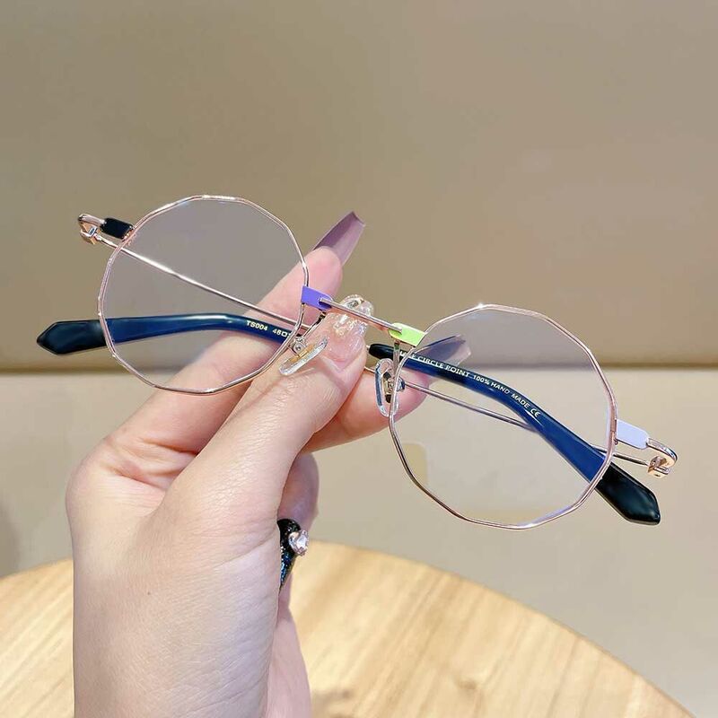 Adelaide Round Gold Glasses