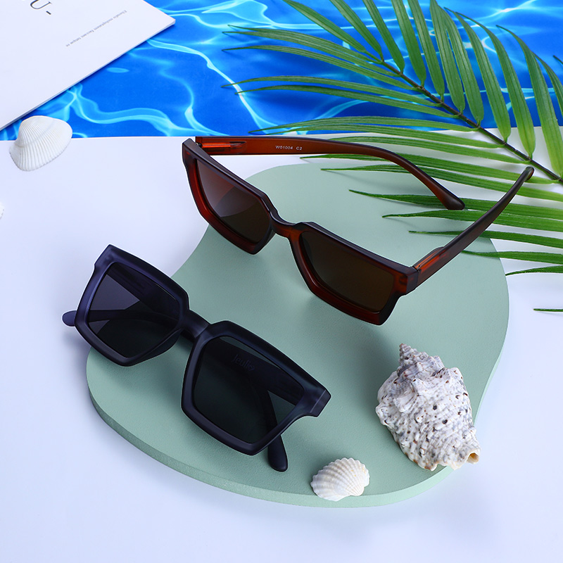 Slim Slim Rectangle Grey Sunglasses