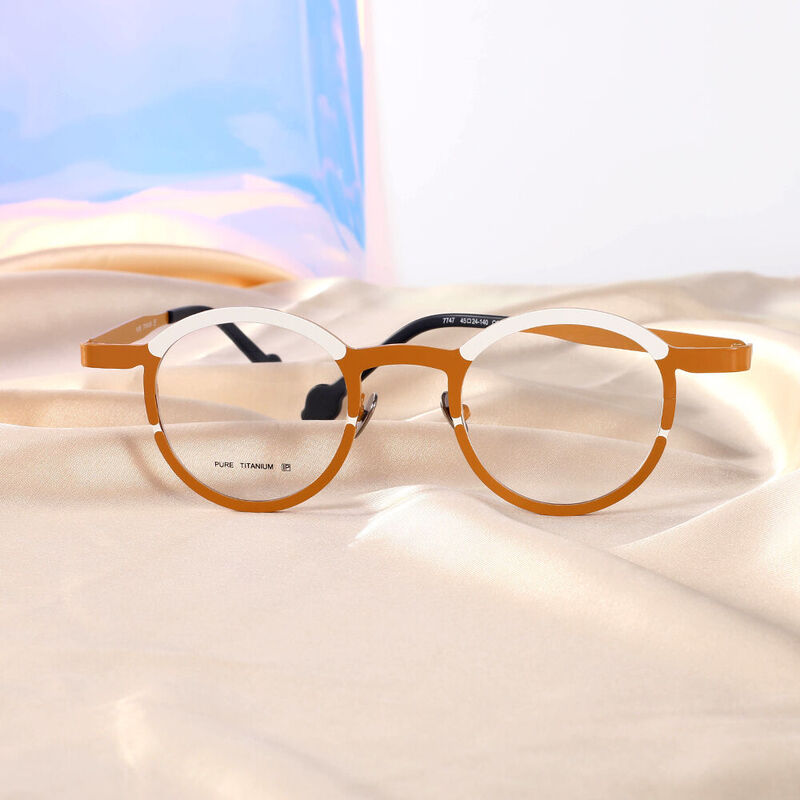 Capsule Round Orange Glasses