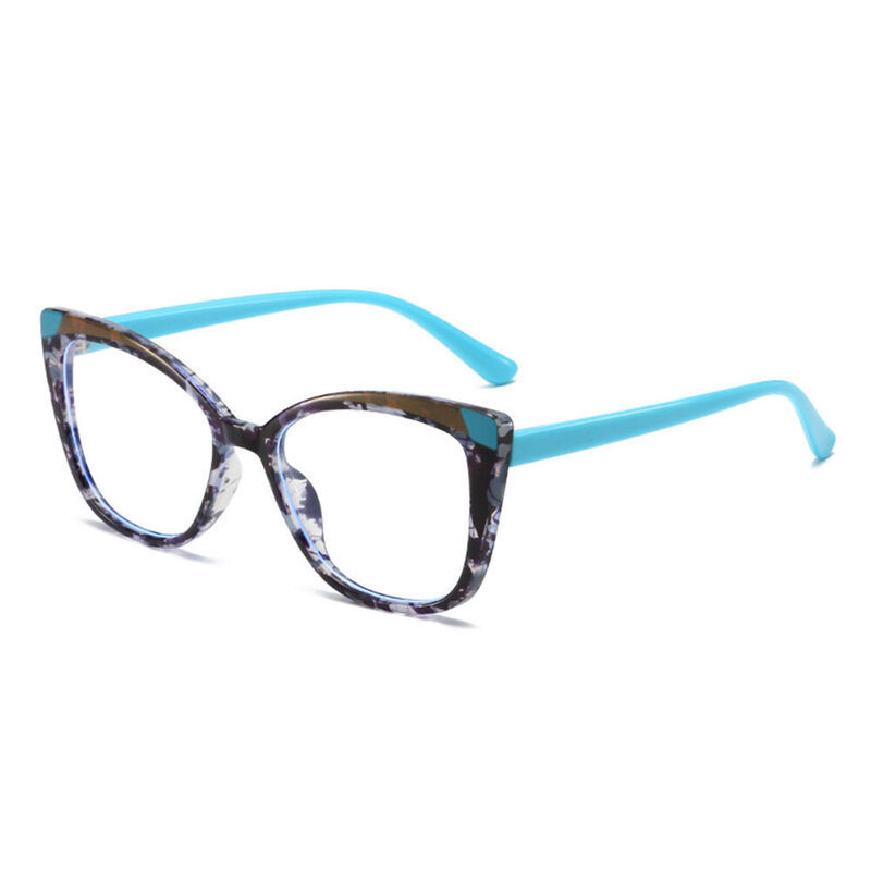 Olga Cat Eye Blue Tortoise Glasses