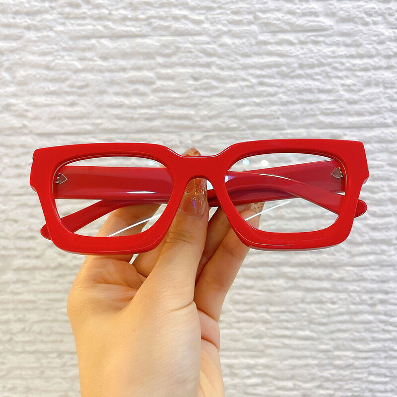 Petor Square Red Glasses