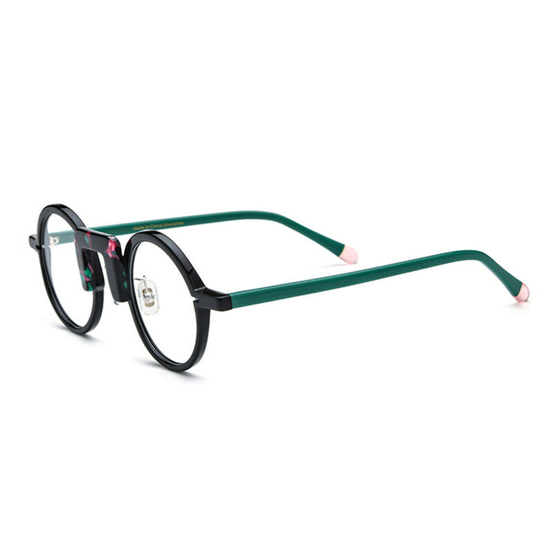 Childe Round Black Clear Glasses