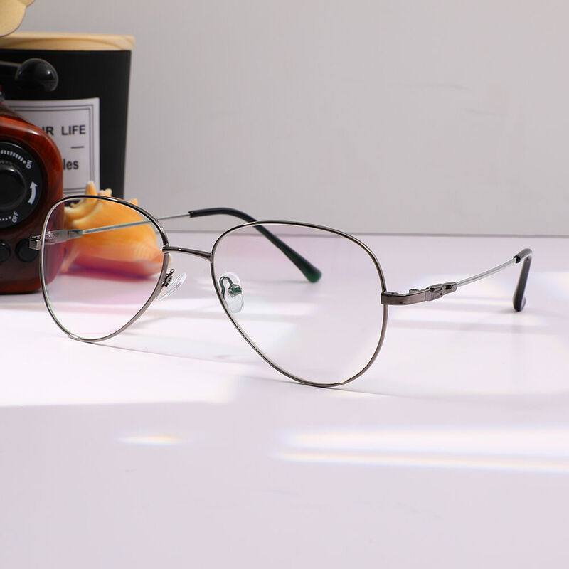 Hutt Aviator Gunmetal Glasses