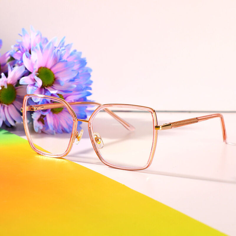Hemingwe Geometric Pink Glasses