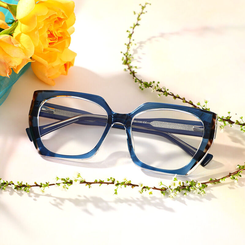 Sophy Cat Eye Blue Glasses