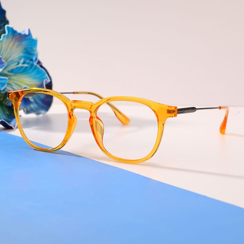 Julius Square Yellow Glasses