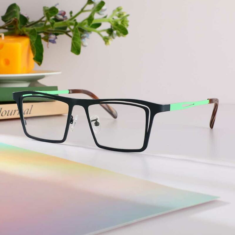 Marina Rectangle Grey Glasses