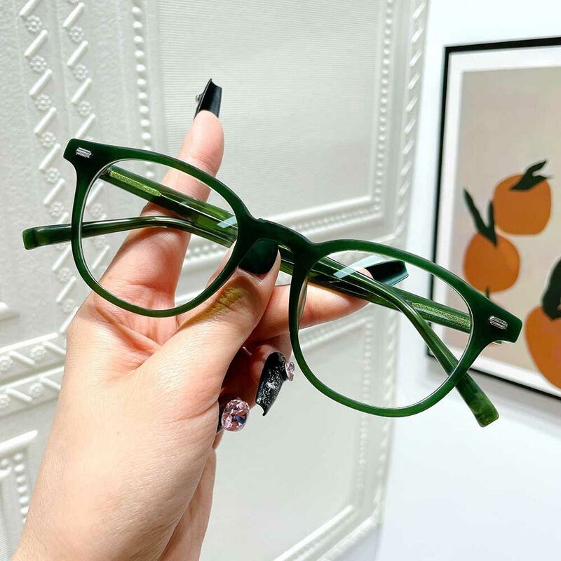 Julian Square Green Glasses