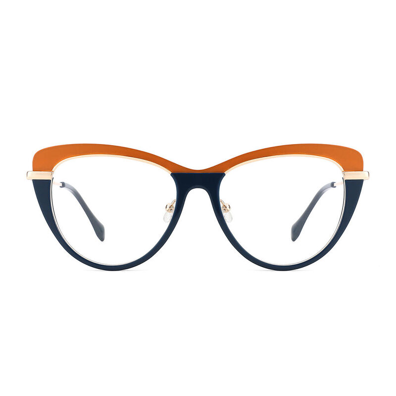 Catwoman Cat Eye Orange Brille