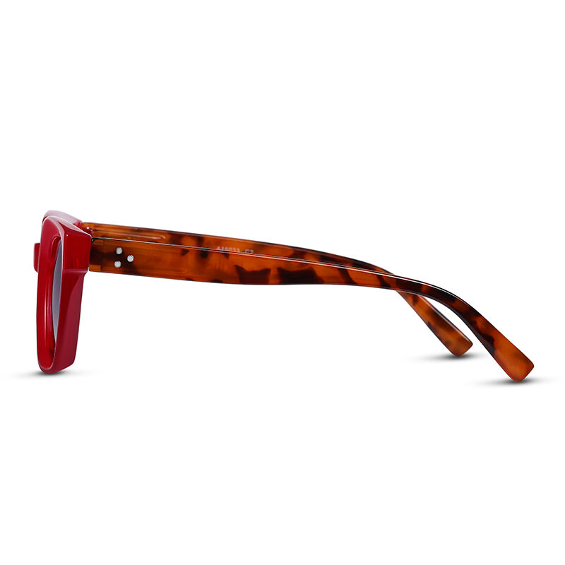 Sea Dream Rectangle Red/Grey Sunglasses