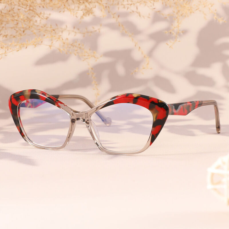 Arison Cat Eye Rote Brille