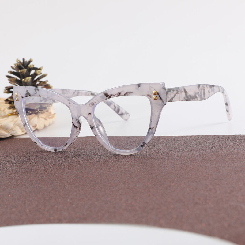 Bevis Cat Eye Gray Glasses