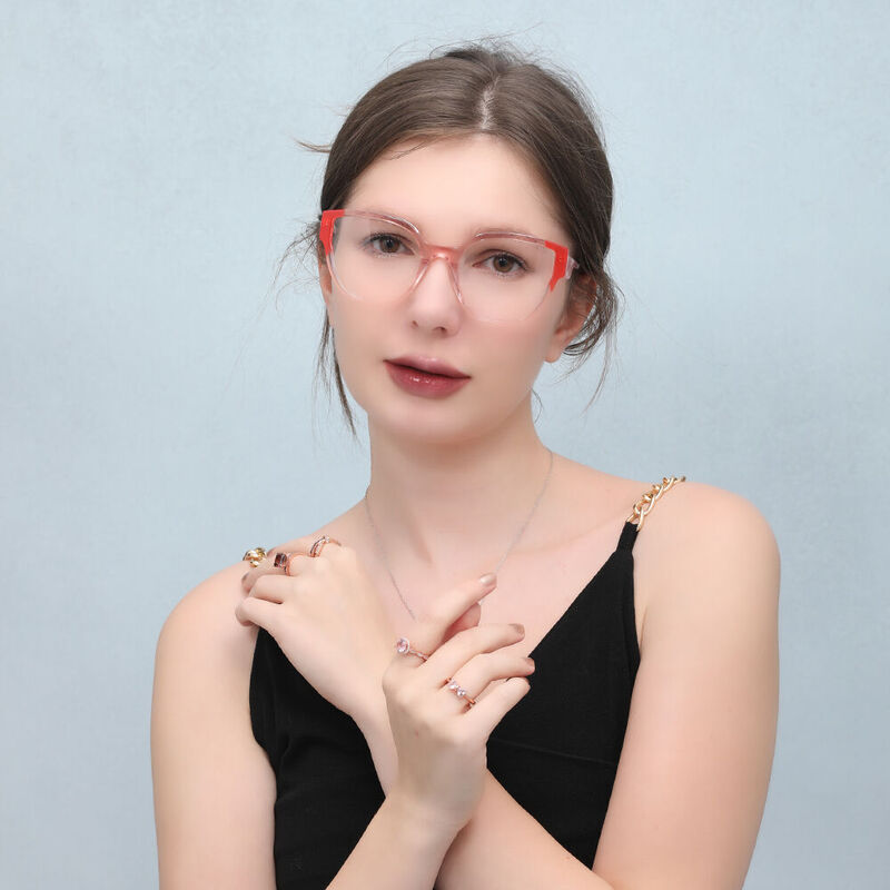 Mysti Cat Eye Pink Glasses