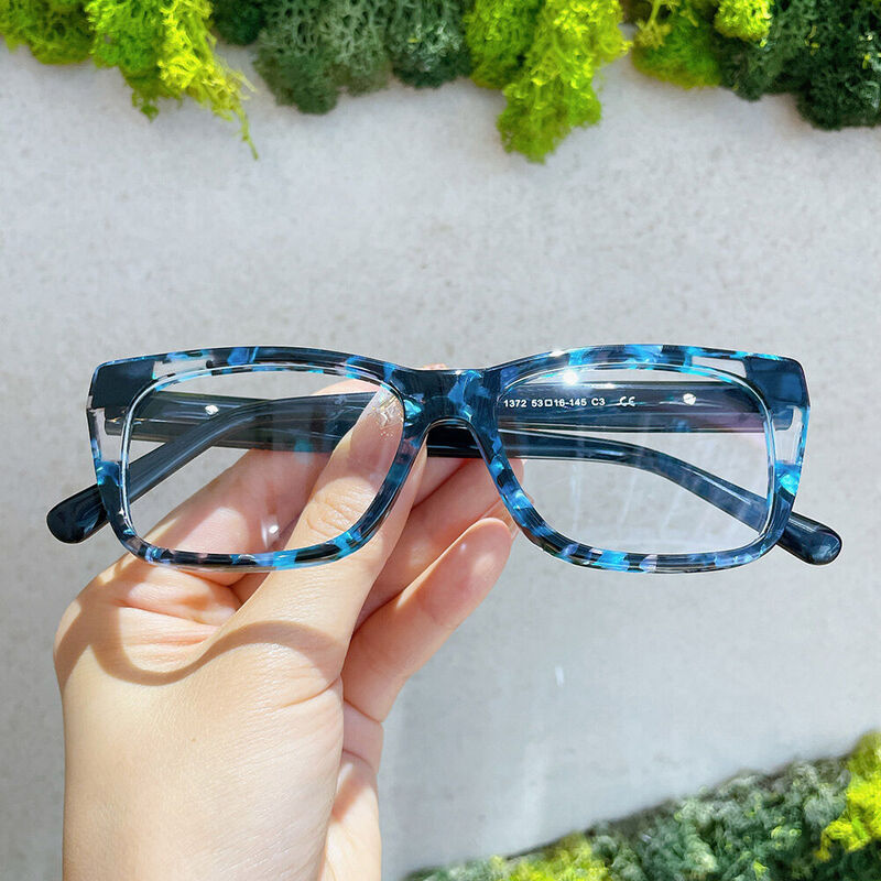 Wenis Square Blue Glasses