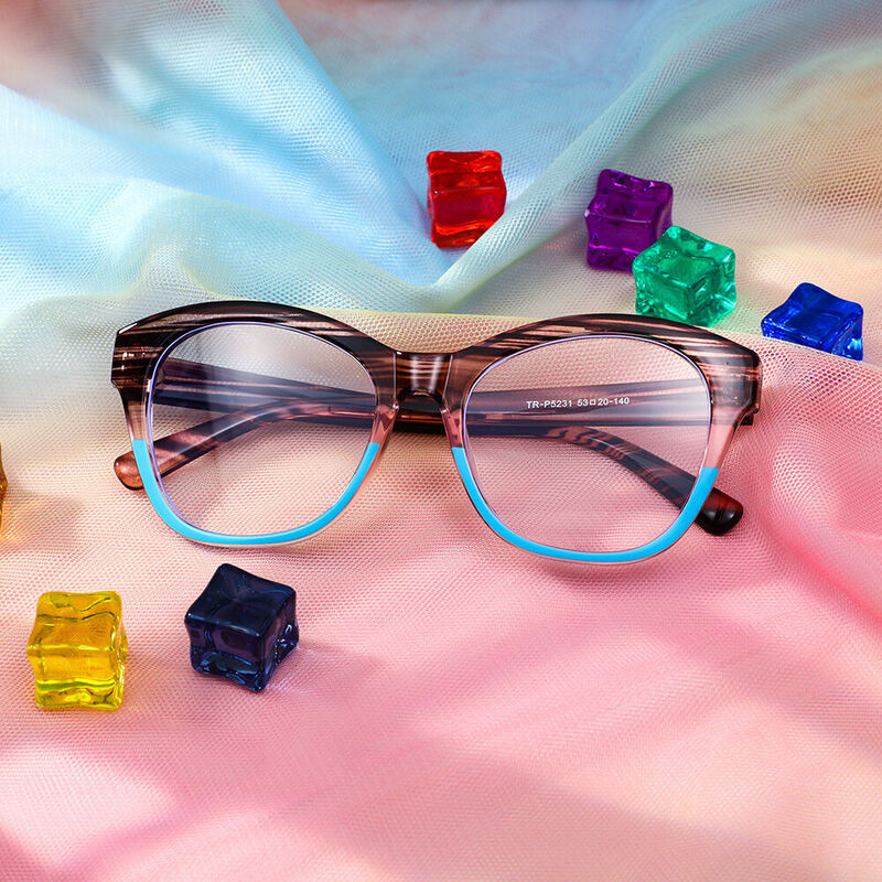 Lenee Cat Eye Blue Glasses