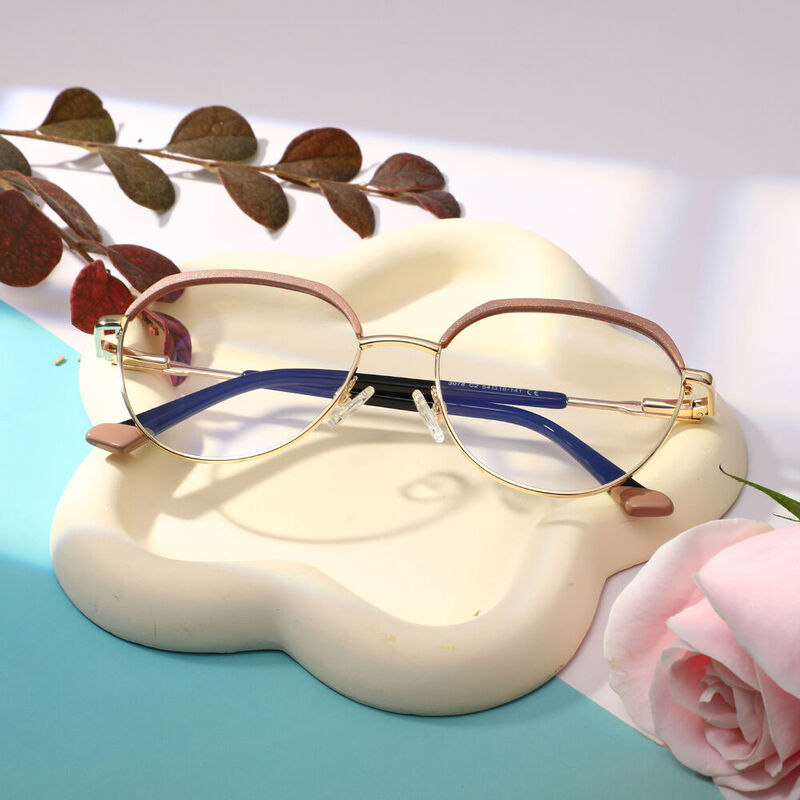 Montgomer Geometric Orange Glasses