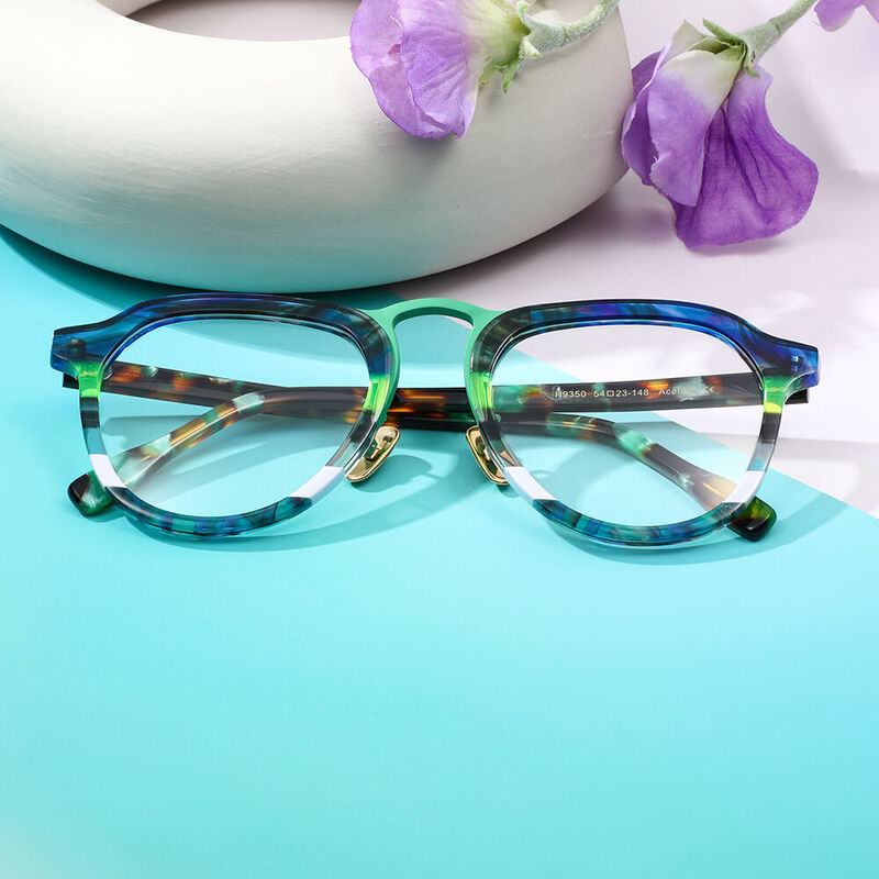 Pepys Pilote Grüne Brille