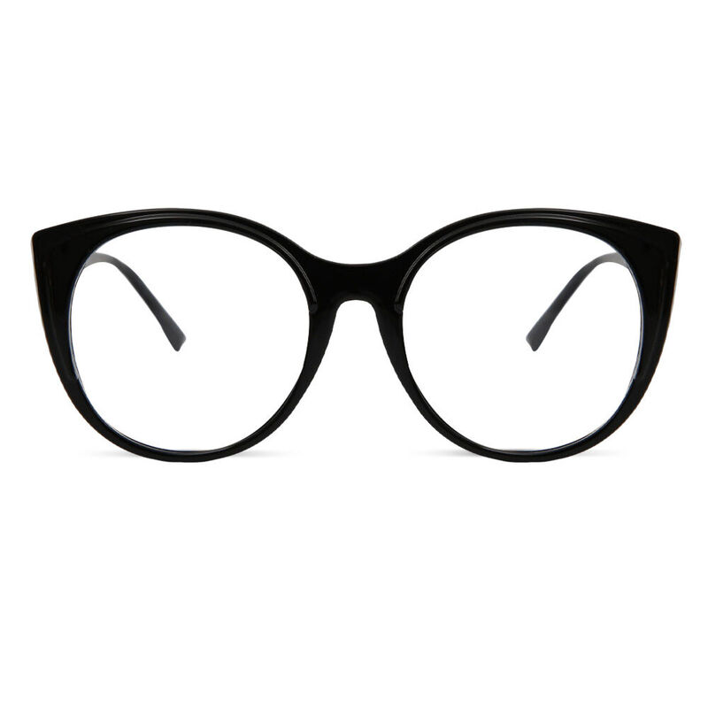 Leila Cat Eye Black Glasses