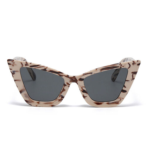 Wartun Cat Eye Beige Sunglasses