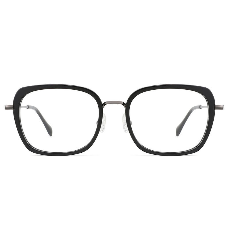 Laurance Square Black Glasses