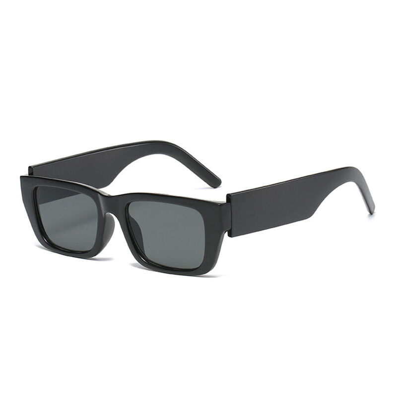 Tempest Rectangle Black Sunglasses