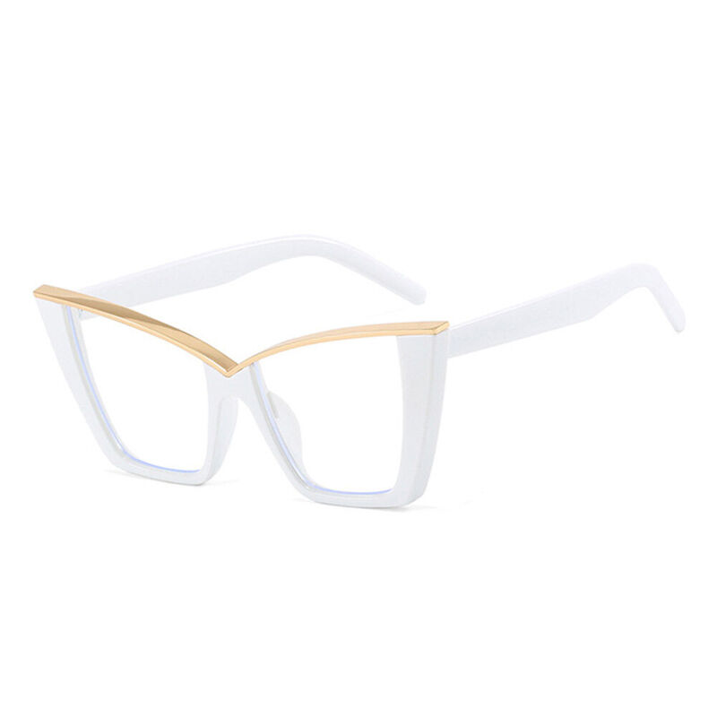 Leilciy Cat Eye White Glasses