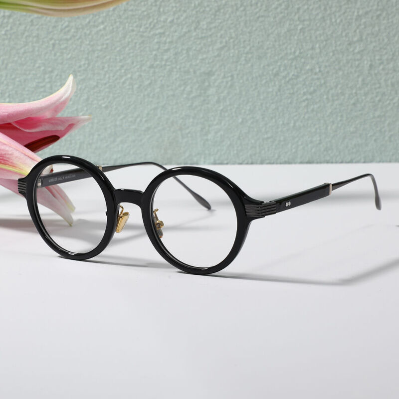 Faniy Round Black Glasses